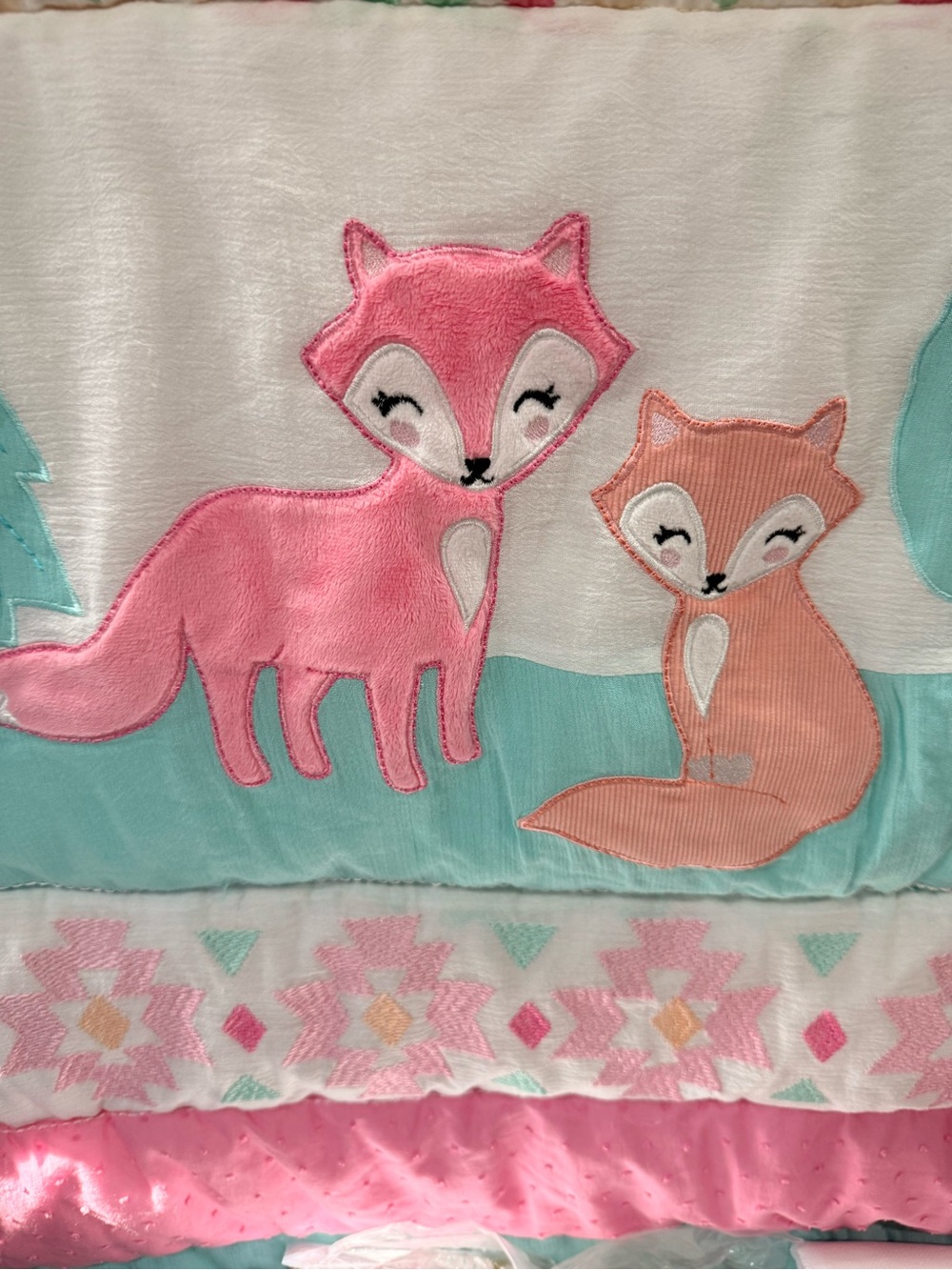 Forest animals 3 piece baby nursery crib bedding set -new - Picture 3 of 6